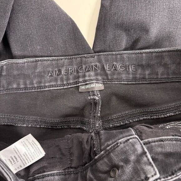 American Eagle The Dream Jean raw hem high waisted jegging Jean women’s size 8 - Picture 5 of 7
